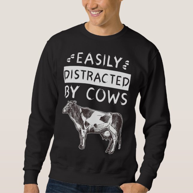 Sweatshirt Facilement Distrait Par Vaches Farm Boy Amp Farm G (Devant)