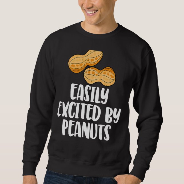 Sweatshirt Facilement Excité Par Les Arachides Tasty Genre Re (Devant)
