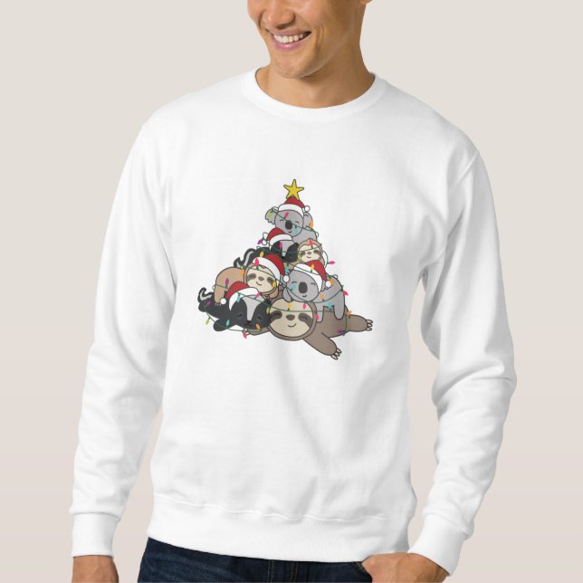 Sweatshirt Faille Koala Skunk Christmas Tree (Devant)