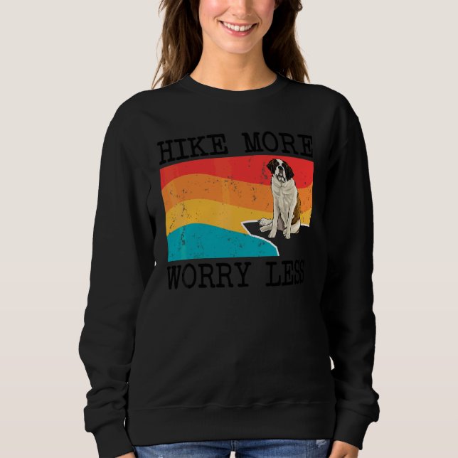 Sweatshirt Faire de la randonnée plus s'inquiéter moins St Be (Devant)
