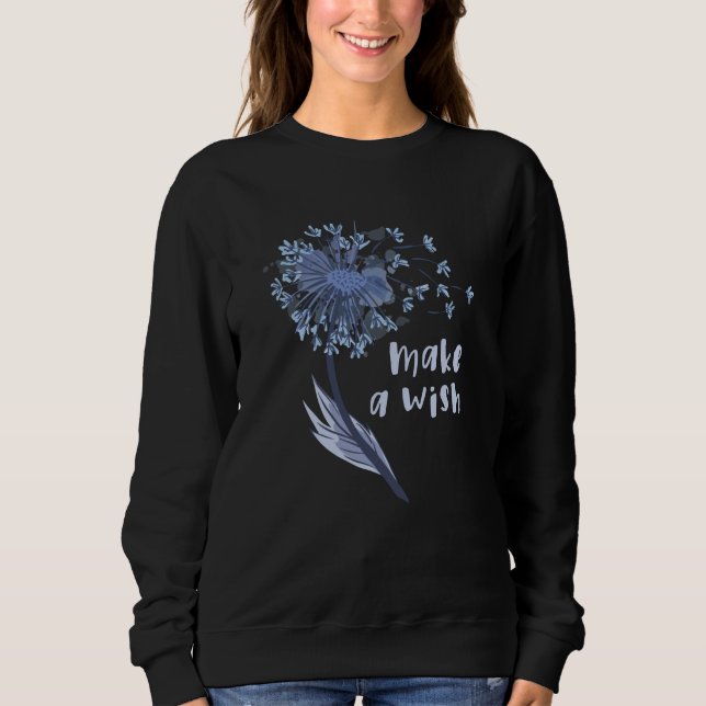 Sweatshirt Faire un vœu Fleur de Pissenlit (Devant)