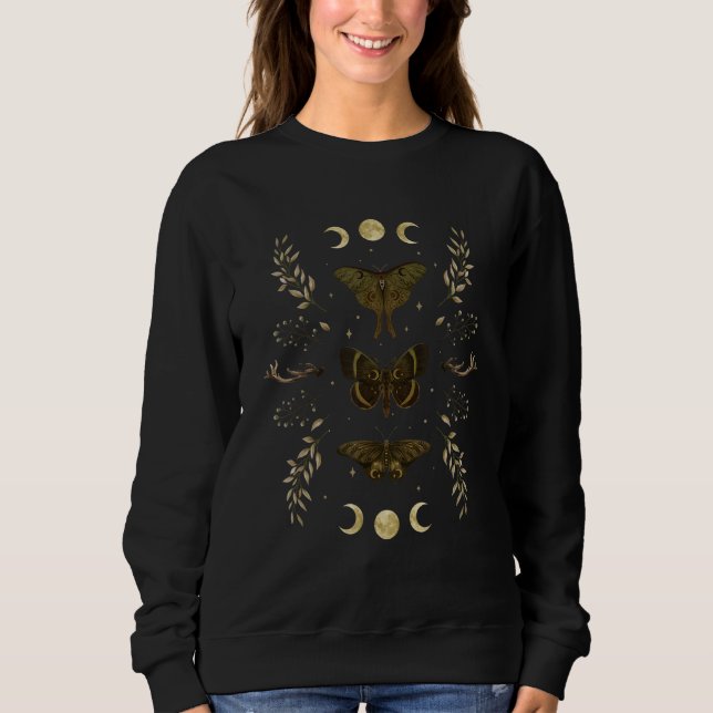 Sweatshirt Fairy grunge Fairycore Aesthetic Goth Luna Moth Bu (Devant)