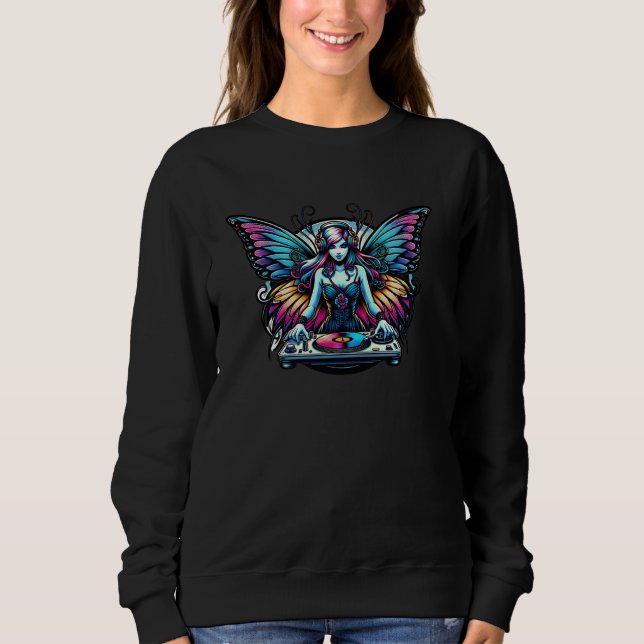 Sweatshirt Fairycore DJ Darkwave Vêtements Goth Fairy T (Devant)