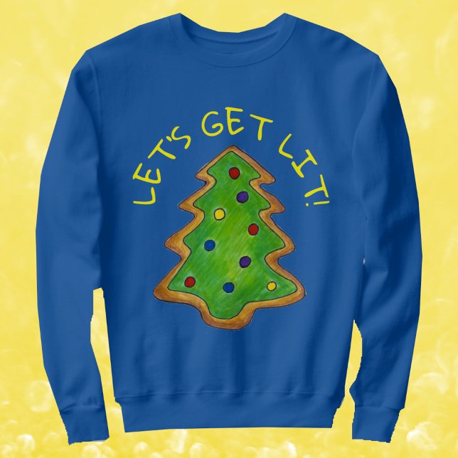 Sweatshirt Faisons Lit Vilain Sweater Arbre de Noël (Let's Get Lit)