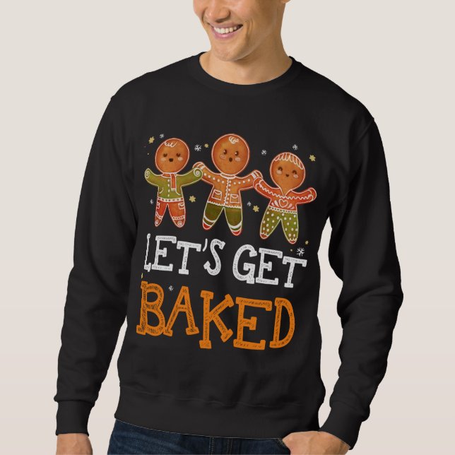 Sweatshirt Faisons-nous cuire Noël Gingerbread Baking Pajam (Devant)
