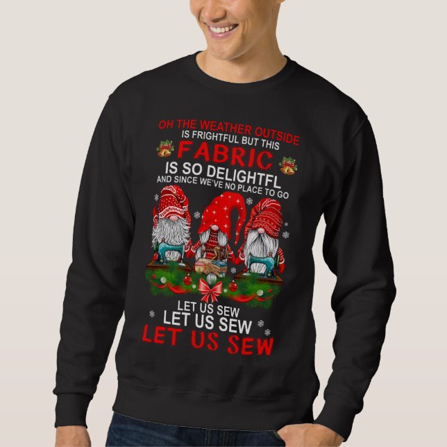 Sweatshirt Faisons-nous tomber Noël Gnomes (Devant)
