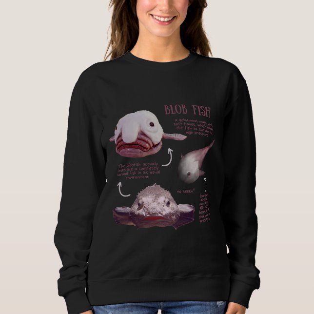 Sweatshirt Fait amusant sur le poisson (Devant)
