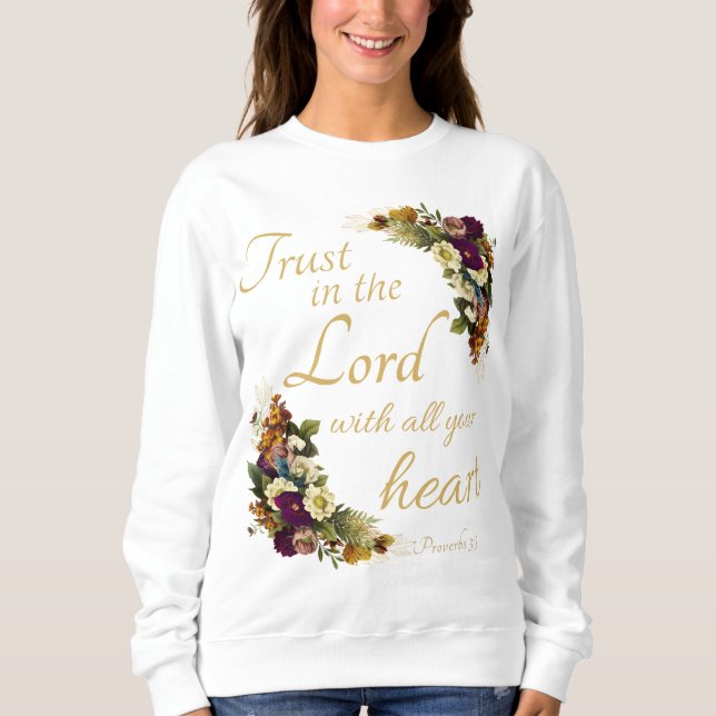 Sweatshirt Faites confiance à l'Éternel avec tout votre coeur (Devant)