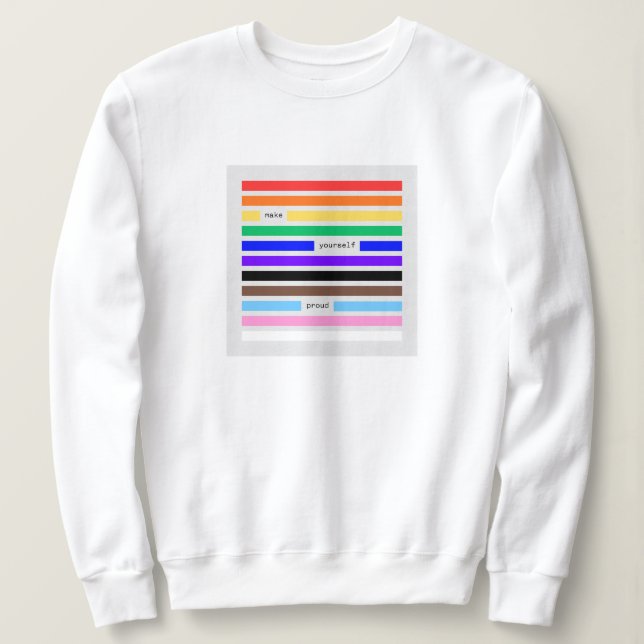 Sweatshirt Faites-vous Fier Arc-en-ciel Caviardage Fierté 202 (Design devant)