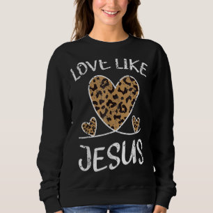 Sweatshirt Faith Bible Bienheureux Christian Cheeta Leopard L