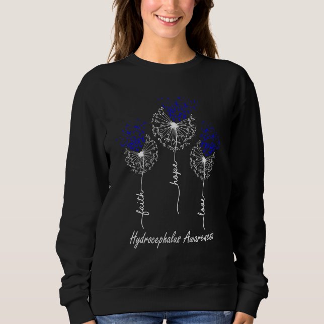 Sweatshirt Faith Hope Love Hydrocephalus Awareness (Devant)