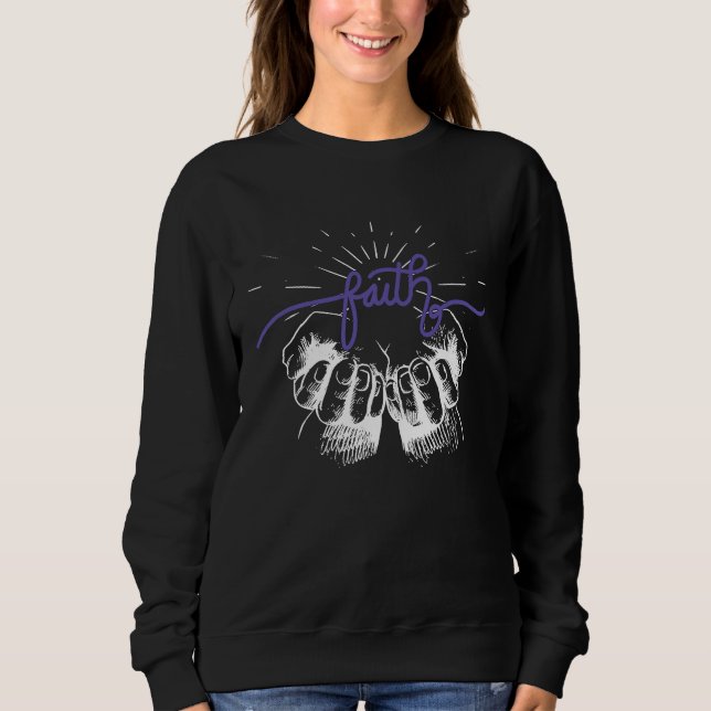 Sweatshirt Faith Motivational Amusing Words Of Christianity S (Devant)