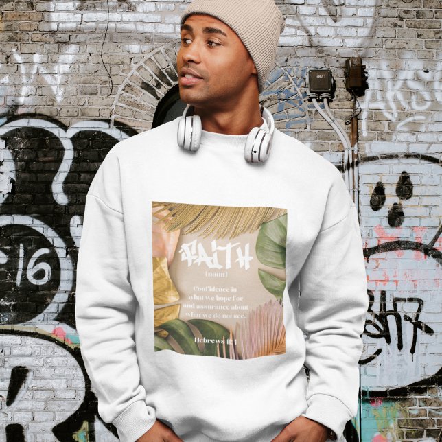 Sweatshirt Faith (nom) Graffiti Bible chrétienne verset hébre (Créateur téléchargé)