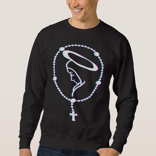 Sweatshirt Faith Rosary Christian Religious Bible (Devant)