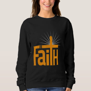 Sweatshirt Faith Trust Cross Bible Verse Christian 1
