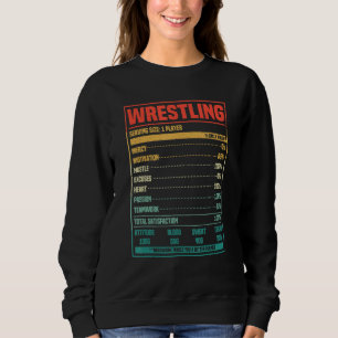 Sweatshirt Faits nutritionnels de lutte Fan de lutteur d'arts