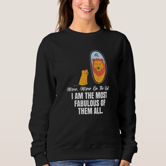 Sweatshirt Faits sur le signe du zodiaque Lion Faits fabuleux (Devant)