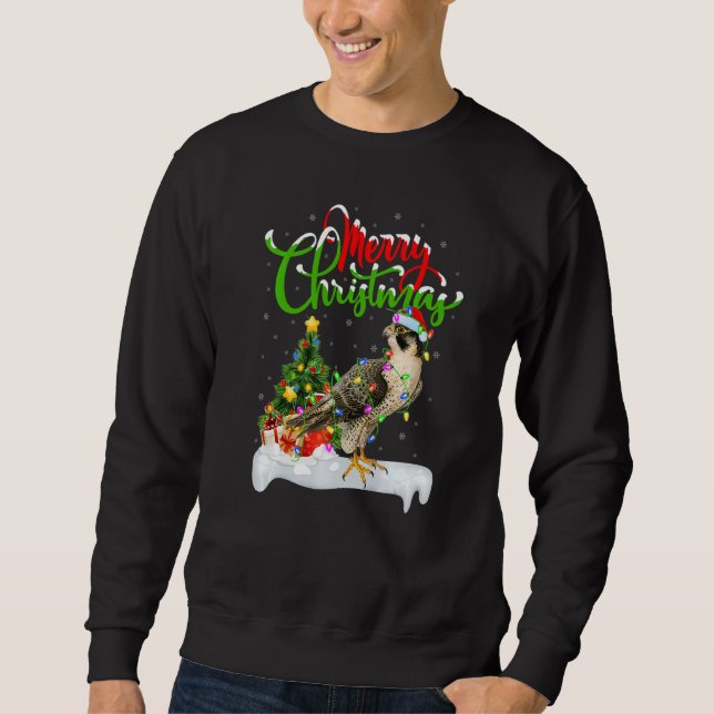 Sweatshirt Falcon Bird  Xmas Decorations Santa Falcon Christm (Devant)
