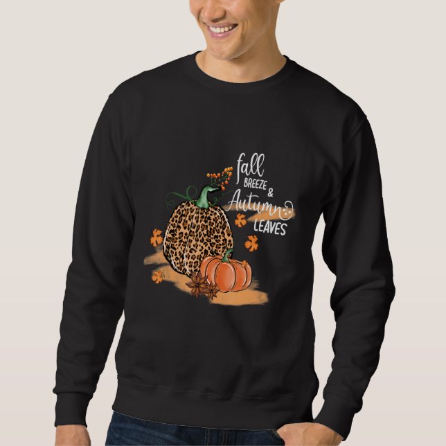 Sweatshirt Fall Breeze And Autumun Leaves (Devant)