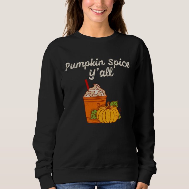 Sweatshirt Fall Season   Girls Women Pumpkin Spice Coffee  1 (Devant)