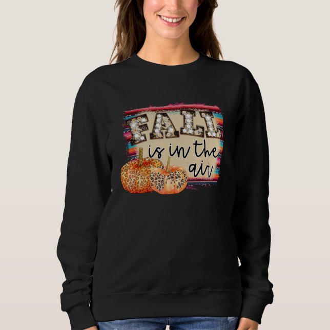 Sweatshirt Fall season Pumpkin and Leaves (Devant)
