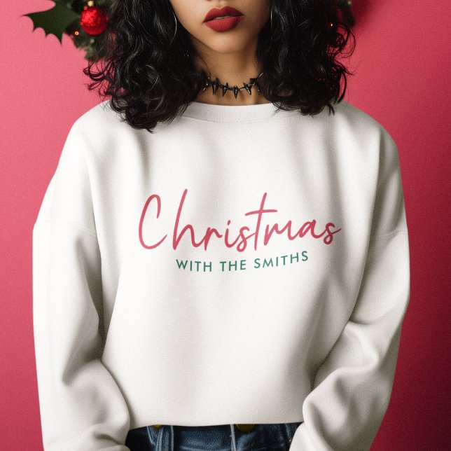 Sweatshirt Famille Christmas | Minimaliste Family Nom (Créateur téléchargé)