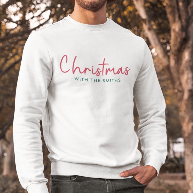 Sweatshirt Famille Christmas | Minimaliste Family Nom (Créateur téléchargé)