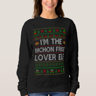 Sweatshirt Famille Correspondant Laid Bichon Frise Elf Christ