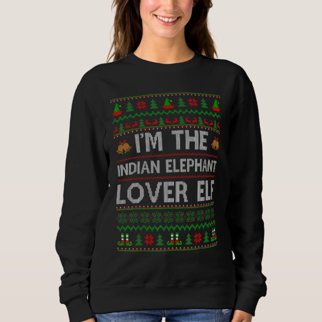 Sweatshirt Famille Correspondant laid Elf Indien Elf Chris (Devant)