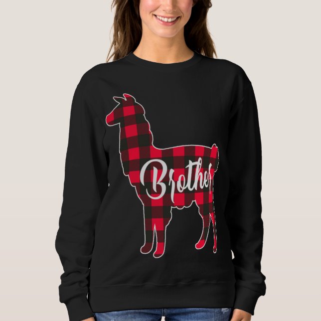 Sweatshirt Famille de jumelage de Noël Llama (Devant)
