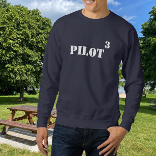Sweatshirt Famille de pilote de 3 Aviation minimaliste cool