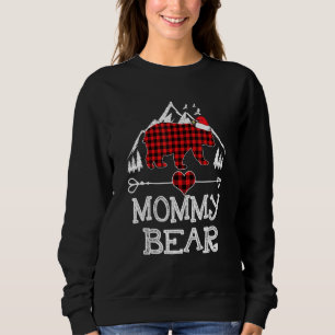 Sweatshirt Famille de Pyjama Correspondant à l'Ours Rouge Pla