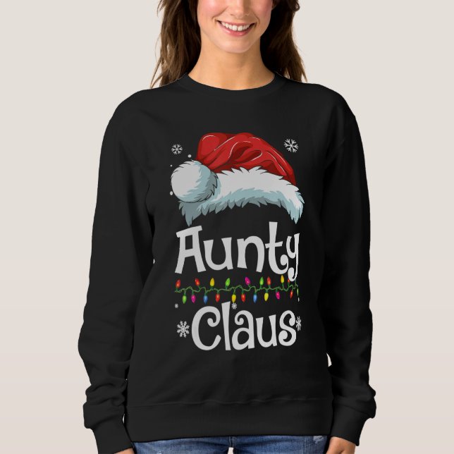 Sweatshirt Famille de Tante Claus Correspondance de Tante Cla (Devant)