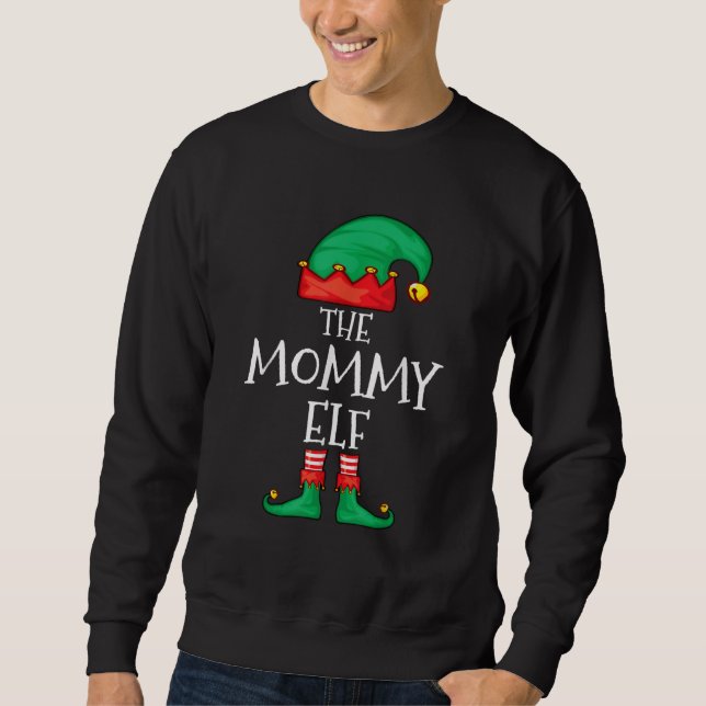 Sweatshirt Famille d'elfes Noël Maman Mama Elf (Devant)