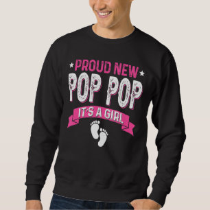Sweatshirt Famille Genre Révèle Fier Nouveau Pop Pop C'est un