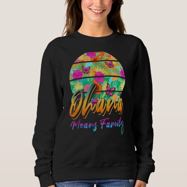 Sweatshirt Famille Hawaïenne Ohana (Devant)