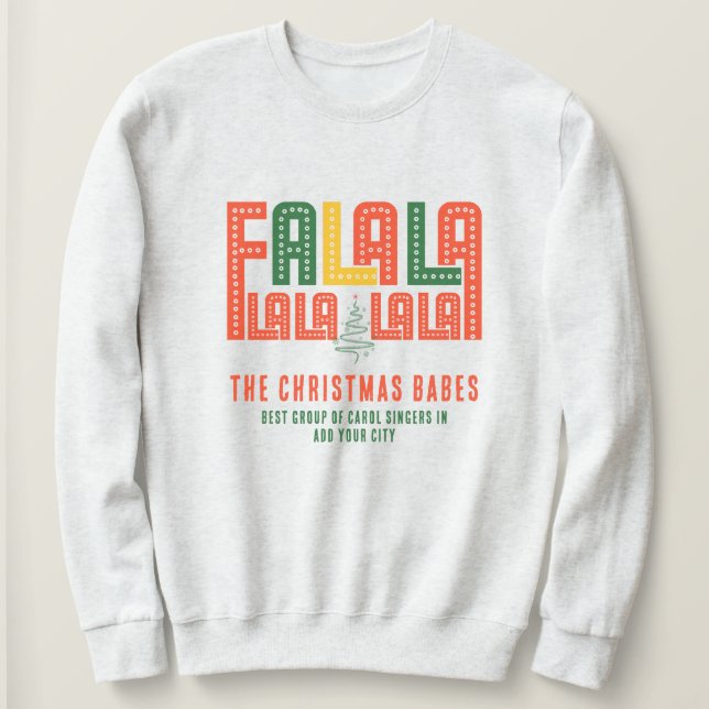 Sweatshirt Famille Karaoke Carols Choir Group (Design devant)