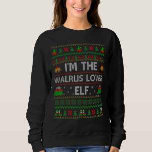 Sweatshirt Famille Matching Ugly Je suis The Walrus Elf Chris