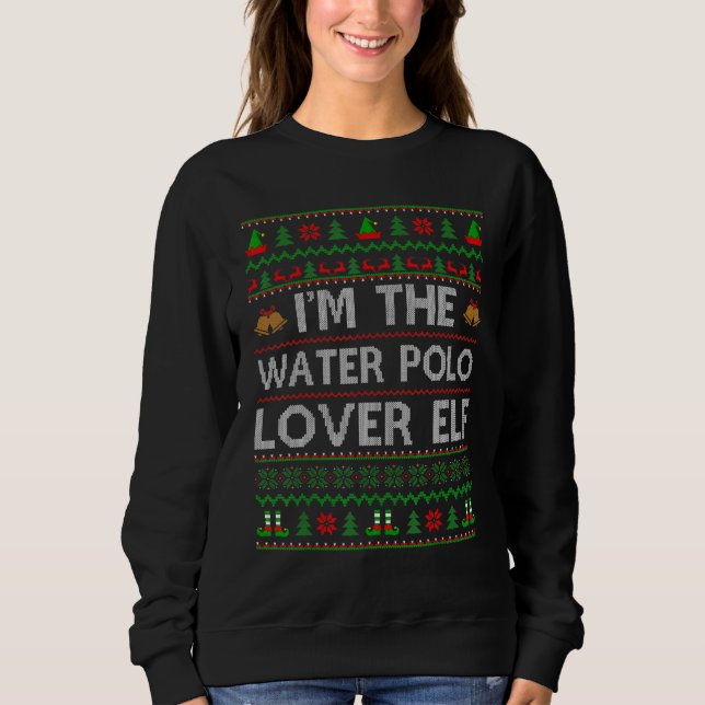Sweatshirt Famille Matching Ugly Je suis The Water Polo Elf C (Devant)