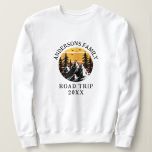 Sweatshirt Famille Réunion Road Trip Mountain Personnalisé