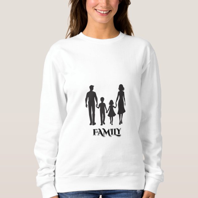 Sweatshirt FAMILLE - sweat-shirt à jamais connectés (Devant)