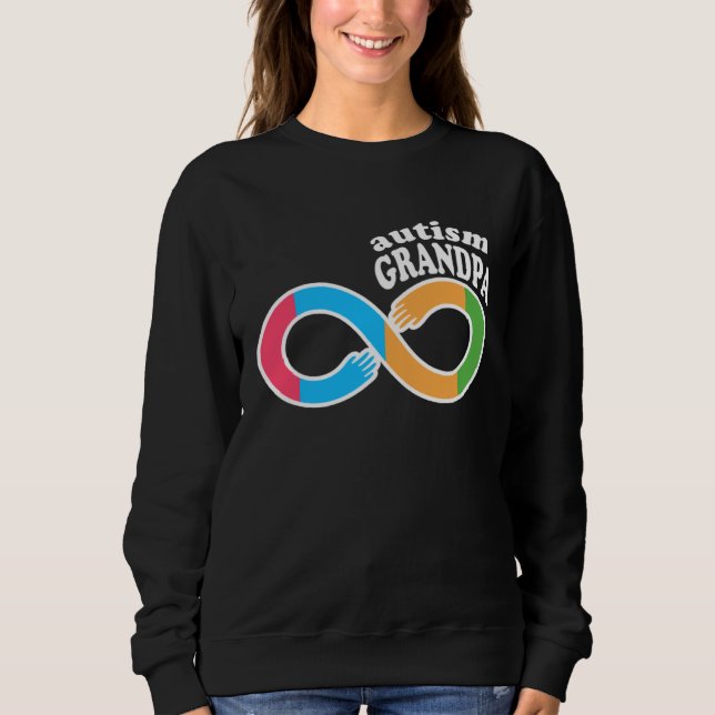 Sweatshirt Family Autism Awareness Grandpa Rainbow Infinity S (Devant)