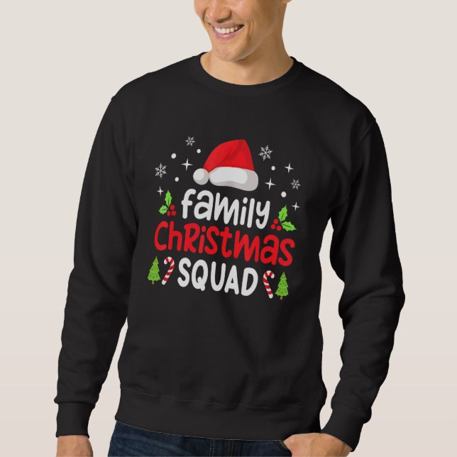 Sweatshirt Family Christmas Squad Matching     Santa Elf Grou (Devant)