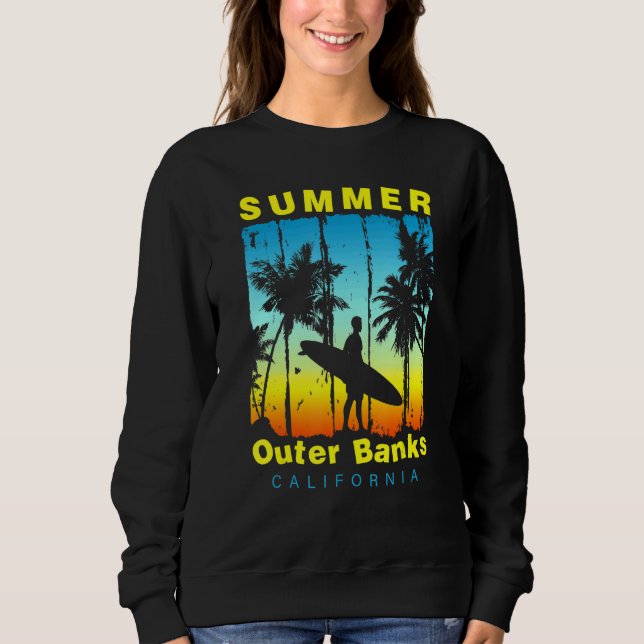 Sweatshirt Family Vacation California Outer Banks Beach (Devant)
