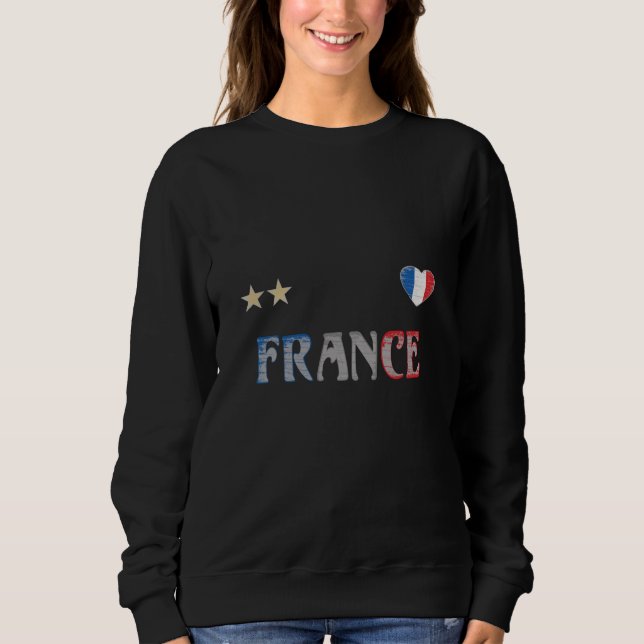 Sweatshirt Fan de football France Chemise Française (Devant)