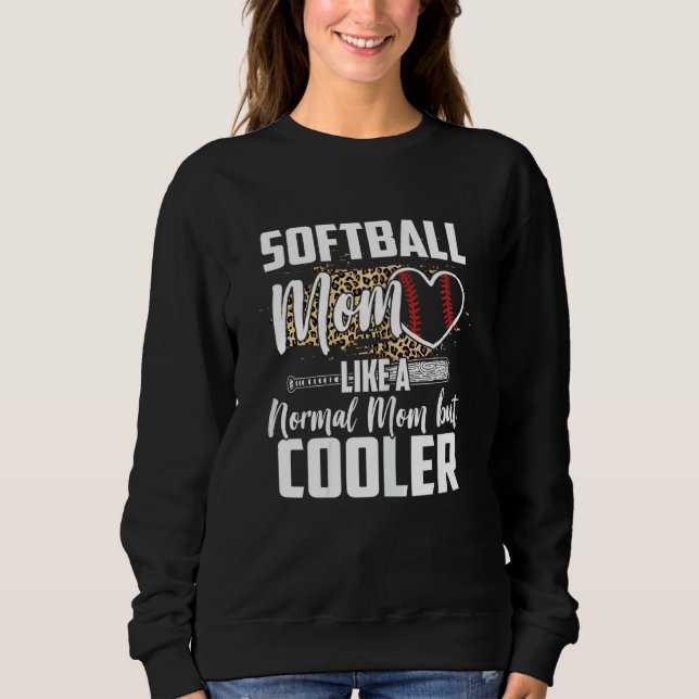 Sweatshirt Fan Léopard Cheetah Femmes Maman Sof (Devant)