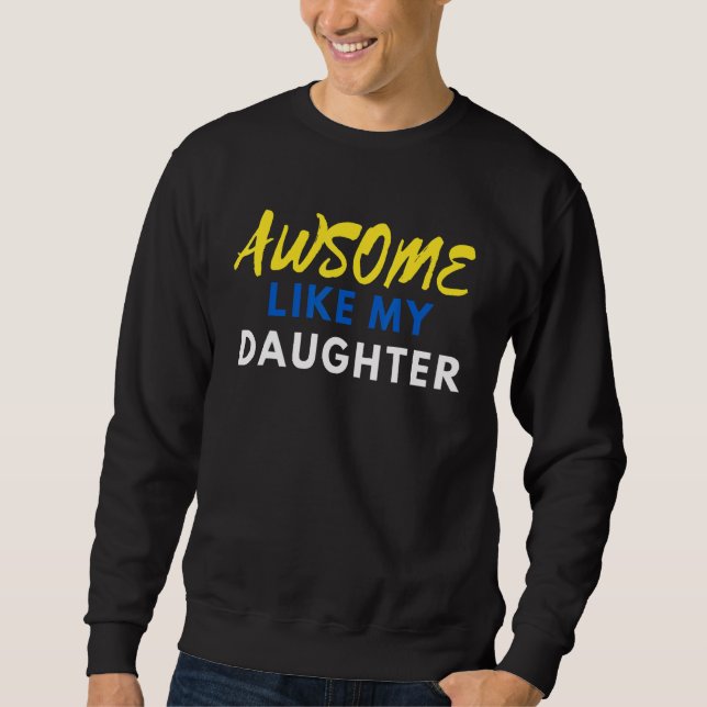 Sweatshirt Fanny Fête des pères 2022 Présente Awsome Comme My (Devant)