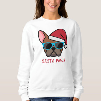 Sweatshirt Fantaisie Rouge Français Père Noël Paws Noël
