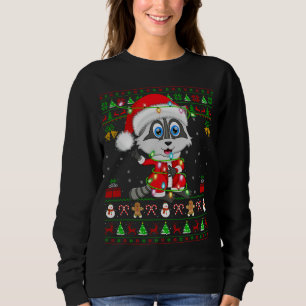 Sweatshirt Fantaisie Xmas Lights style sucré moche Père Noël 