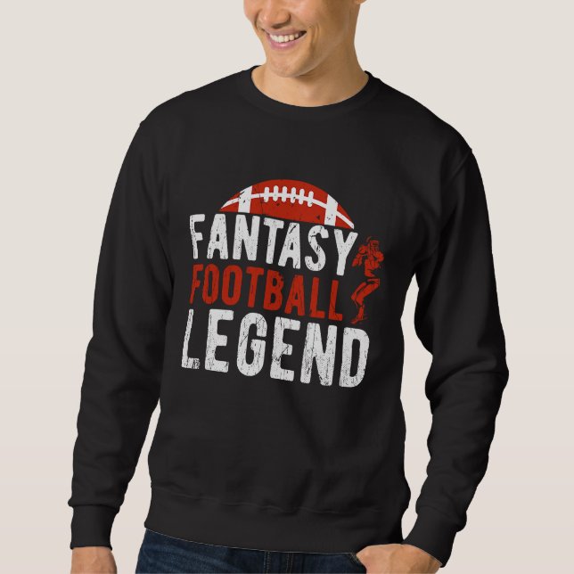 Sweatshirt Fantasy Football Legend Flag Dad Father's Day (Devant)